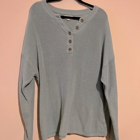 aerie | Sweaters | Aerie Oversized Henley Sweater | Poshmark